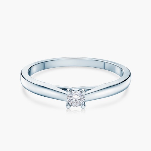 Pierścionek zaręczynowy SAVICKI: białe złoto, diament